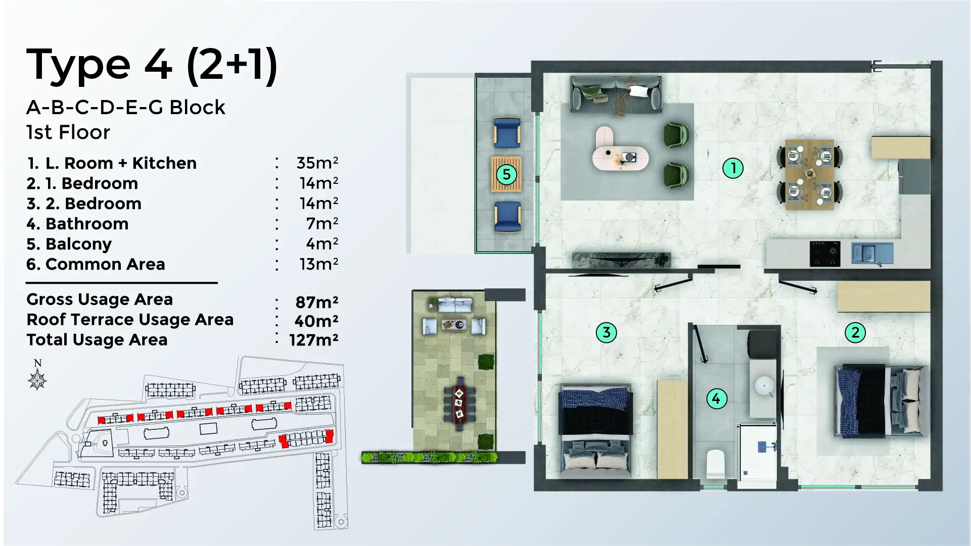 TYPE 4 - 2+1 - TERRACE