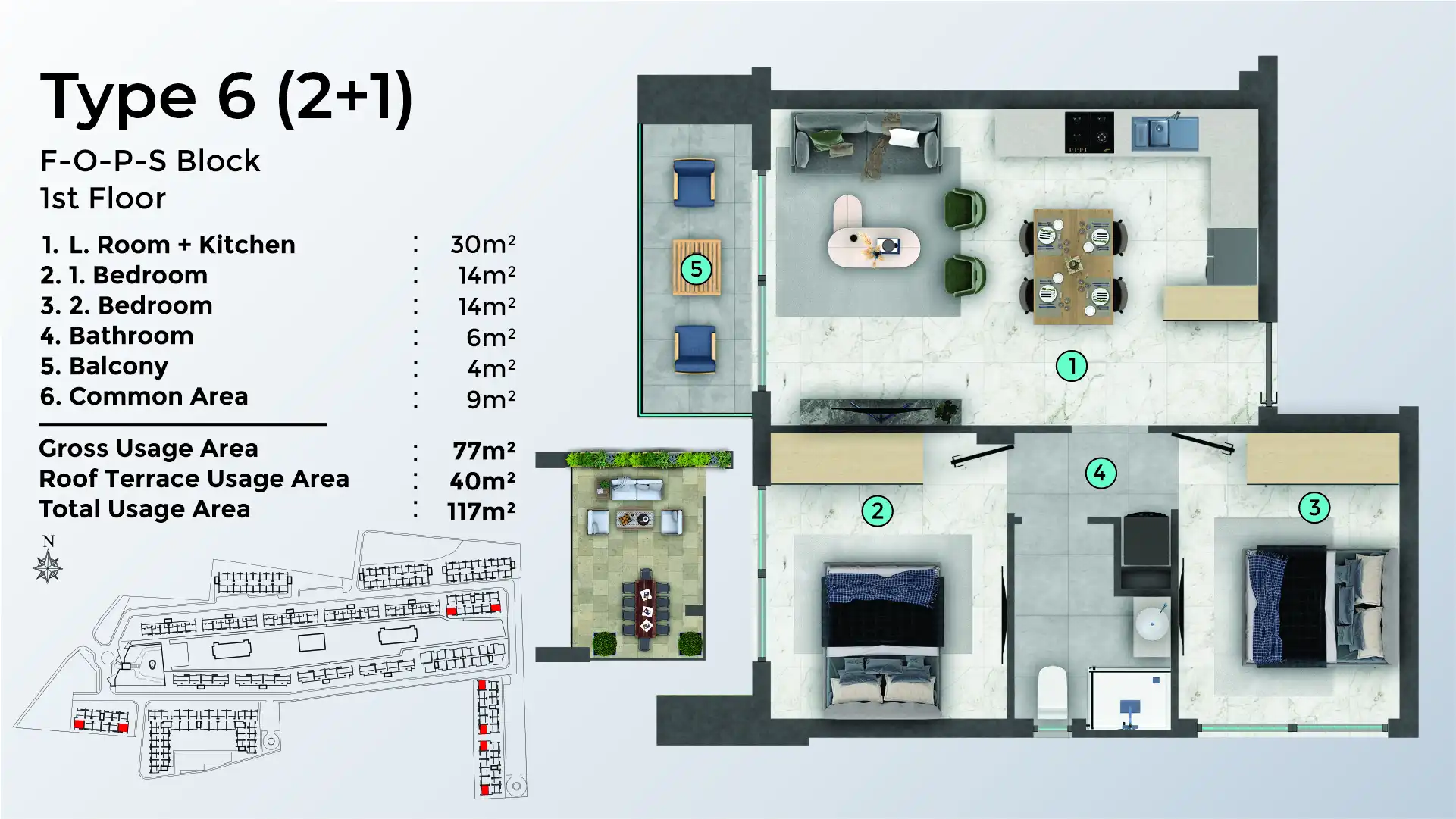 TYPE 6 - 2+1 - TERRACE